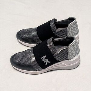 Michael Kors Women's Felix Trainer Black Anthracite 6.5 M